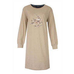 MENGD25006A Medaillon dames Nachthemd Beige.
