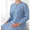 Tenderness TENGD25010A Tenderness dames Fleece Nachthemd Denim Blauw.