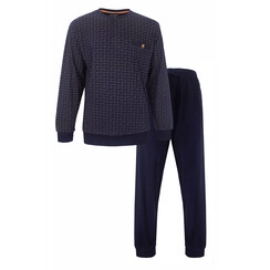 PHPYH25034A Paul Hopkins Heren Pyjama Donker Blauw.