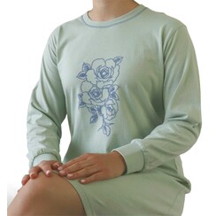TENGD25018A Tenderness dames Nachthemd Licht Groen.