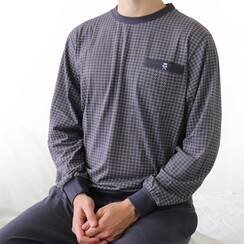 PHPYH25028A Paul Hopkins Heren Pyjama Antraciet.