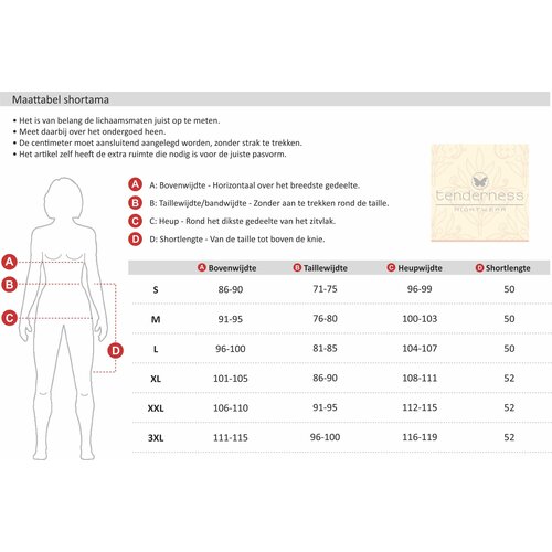 Tenderness TESAD16004A Tenderness Dames Shortama Blauw.