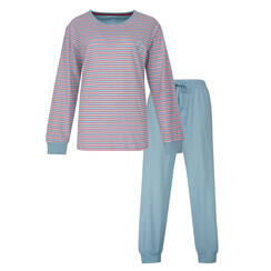 IRPYD16005B Irresistible Dames Pyjama  Gestreept Blauw.