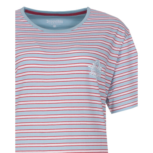 Irresistible IRNGD16005B Irresistible Dames Nachthemd Gestreept Blauw.