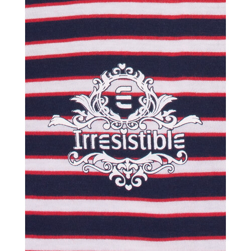 Irresistible IRNGD16005A Irresistible Dames Nachthemd Gestreept Donker Blauw.