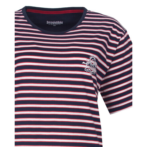 Irresistible IRNGD16005A Irresistible Dames Nachthemd Gestreept Donker Blauw.