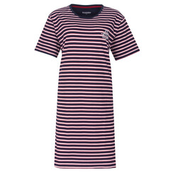 IRNGD16005A Irresistible Dames Nachthemd Gestreept Donker Blauw.