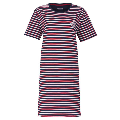Irresistible IRNGD16005A Irresistible Dames Nachthemd Gestreept Donker Blauw.