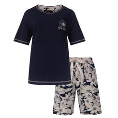 MESAD16001A Medaillon Dames Shortama Donker Blauw.