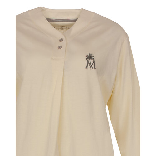 Medaillon MEPYD16003A Medaillon Dames Pyjama Lichtgeel.