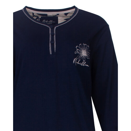 Medaillon MEPYD16002A Medaillon Dames Pyjama Donker Blauw.