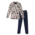 Medaillon MEPYD16001A  Medaillon Dames Doorknoop Donker Pyjama Blauw.