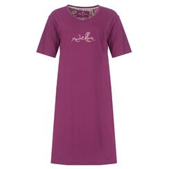 MENGD16005A Medaillon Dames Nachthemd Violet.