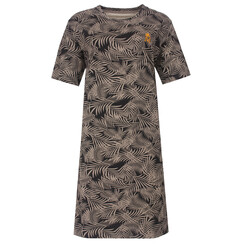 MENGD16003A Medaillon Dames Nachthemd Bruin.