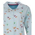Tenderness TEPYD16005A Tenderness Dames Doorknoop Pyjama Blauw.