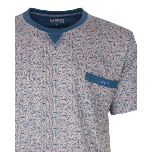 M.E.Q. MESAH16007A MEQ Heren Shortama Ronde Hals Grijs.