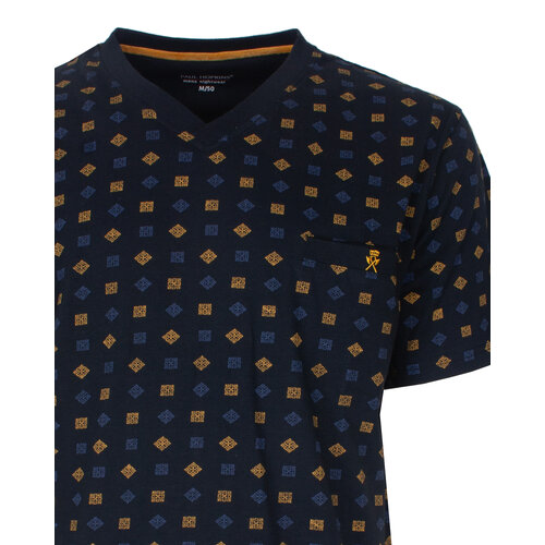 Paul Hopkins PHSAH16006A Paul Hopkins Heren Shortama V-hals Donker Blauw.