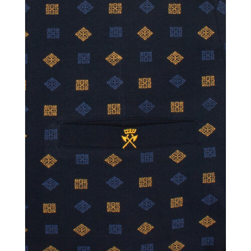 Paul Hopkins PHPYH16007A Paul Hopkins Heren Pyjama Ronde Hals Donker Blauw.