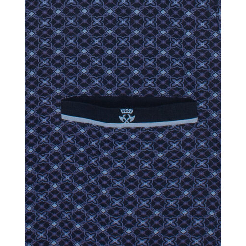 Paul Hopkins PHPYH16005A Paul Hopkins Heren Pyjama Polosluiting Donker Blauw.