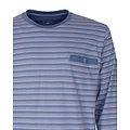 Paul Hopkins PHPYH16004A Paul Hopkins Heren Pyjama Gestreept Ronde Hals Licht Blauw.