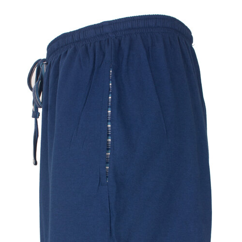 Paul Hopkins PHPYH16002A Paul Hopkins Heren Pyjama Gestreept V-hals Blauw.