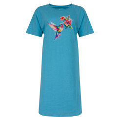 TPNGD16016A Temptation Dames Big Shirt Blauw.