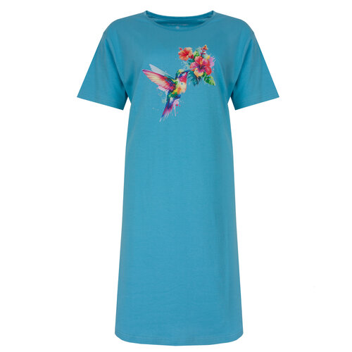 Temptation TPNGD16016A Temptation Dames Big Shirt Blauw.