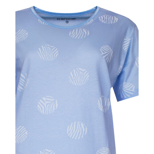 Temptation TPNGD16012A Temptation Dames Big Shirt Blauw.