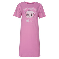 TPNGD16010A Temptation Dames Big Shirt Roze.