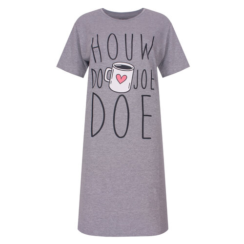 Temptation TPNGD16007A Temptation Dames Big Shirt Grijs Melange.