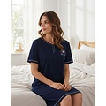 Medaillon MENGD16001A Medaillon Dames Nachthemd Donker Blauw.