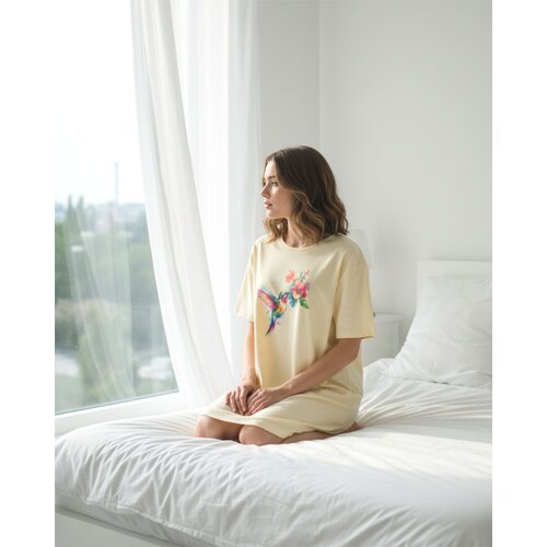 Temptation TPNGD16016B Temptation Dames Big Shirt Geel.