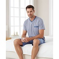 Paul Hopkins PHSAH16003A Paul Hopkins Heren Shortama V-hals Licht Blauw.