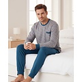 M.E.Q. MEPYH16008A MEQ Heren Pyjama Ronde Hals Grijs.