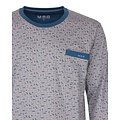 M.E.Q. MEPYH16008A MEQ Heren Pyjama Ronde Hals Grijs.