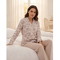 Tenderness TEPYD25017A Tenderness dames Doorknoop Pyjama Beige.