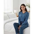 Medaillon MEPYD25009A Medaillon dames Pyjama Petrol Blauw.