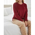 Irresistible IRPYD25020A Irresistible Dames Velours Pyjama Rood.