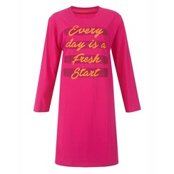 TPNGD26002A Temptation Dames Big Shirt Fuchsia.