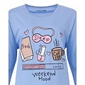 Temptation TPNGD26009A Temptation Dames Big Shirt Licht Blauw.