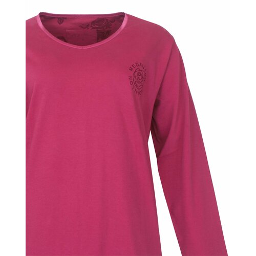 Medaillon MEPYD26001A Medaillon Dames Pyjama Wijnrood.