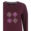 Medaillon MENGD26001A Medaillon  Dames Nachthemd Donkerrood.