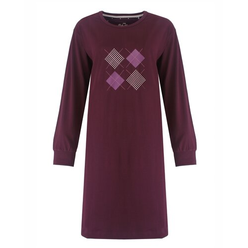 Medaillon MENGD26001A Medaillon  Dames Nachthemd Donkerrood.