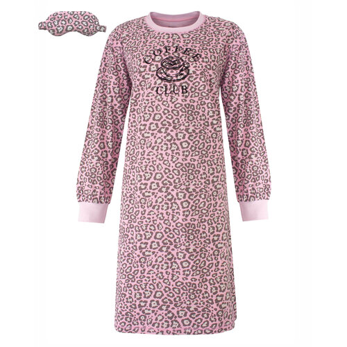 Irresistible IRNGD26004A Irresistible Dames Nachthemd Roze met bijpassend oogmasker.