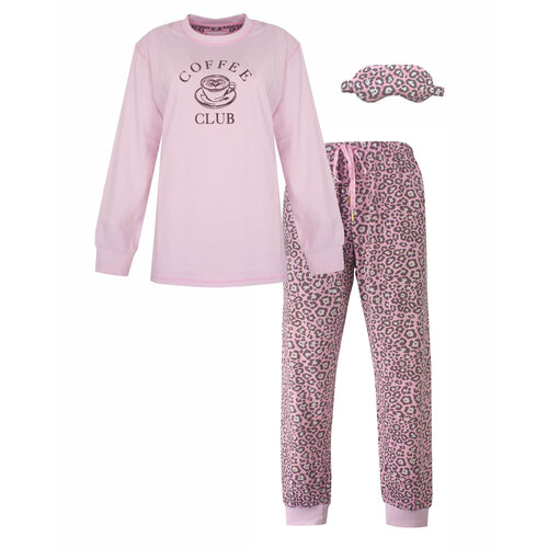 Irresistible IRPYD26002A Irresistible Dames Pyjama Roze met bijpassend oogmasker.