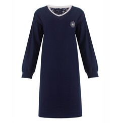 TENGD26003A Tenderness dames Nachthemd Donker Blauw.