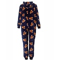 Irresistible IRPYD26029A Irresistible Dames Flannel Fleece Onesie Donker Blauw.