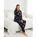 Irresistible IRPYD26029A Irresistible Dames Flannel Fleece Onesie Donker Blauw.