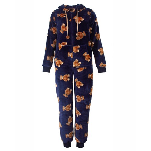 Irresistible IRPYD26029A Irresistible Dames Flannel Fleece Onesie Donker Blauw.
