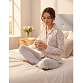 Tenderness TEPYD26005A Tenderness Dames Doorknoop Pyjama Lichtgrijs.